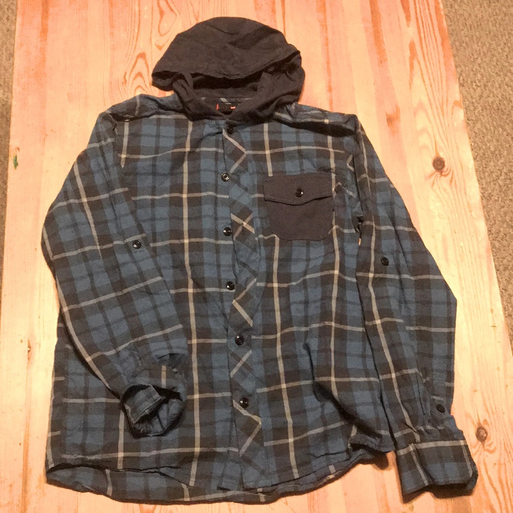 Boys cotton hooded shirt